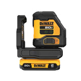 Laser en croix compact avec faisceau vert 18V DEWALT DCLE34021D1-QW avec une batterie 2,0 Ah