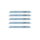 Lot de 5 lames de scie sabre S 1122 BF BOSCH 2608656019 pour métal