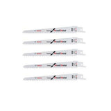 Lot de 5 lames de scie sabre S 611 DF BOSCH 2608656258 pour bois et métal