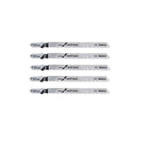 Lot de 5 lames de scie sauteuse T 101 BRF BOSCH 2608634235 pour bois dur