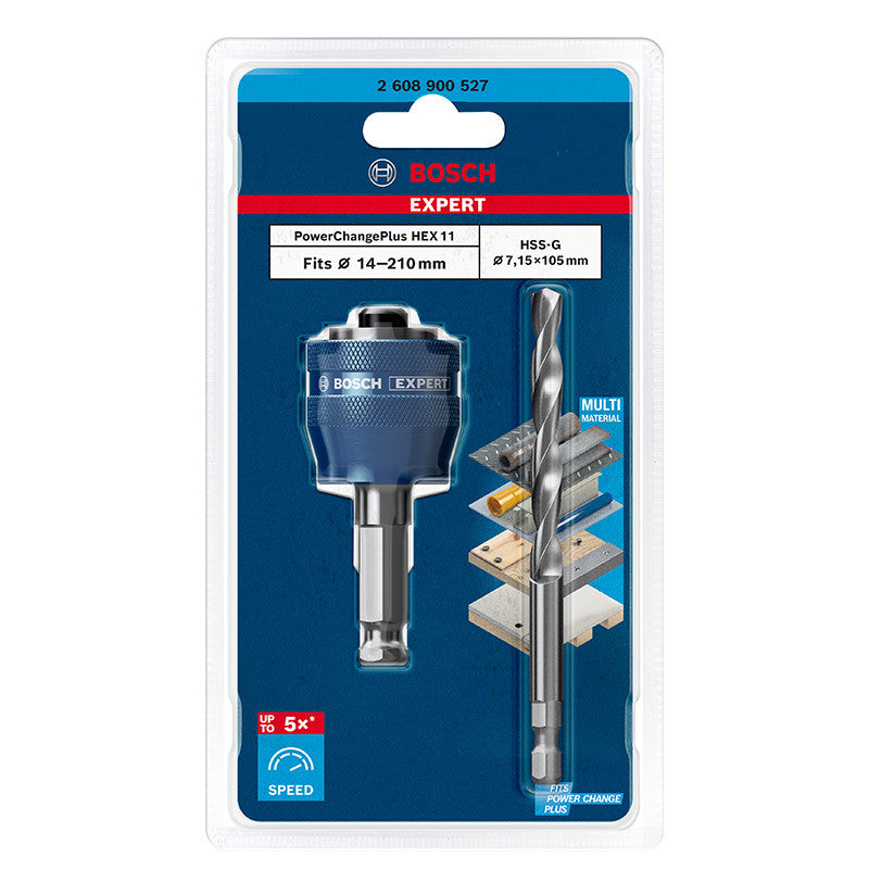 Mandrin BOSCH 2608900527 PC 3/8" 8,7 mm avec foret HSS-G Ø 7,15 x 105 mm