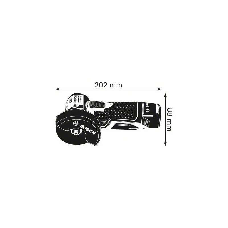 Meuleuse d'angle BOSCH 06019F200B - GWS 12V-76 V-EC Professional (2 x 3 Ah)
