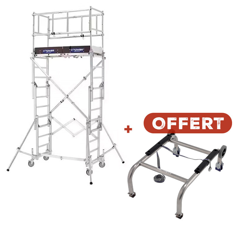 Échafaudage roulant X Tower - 2,80 m - TUBESCA-COMABI - 22405530 + Kit de chargement pour X-Tower "EMBARQ OFFERT