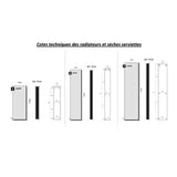 Radiateur sèche serviette électrique MARMOX miroir vertical