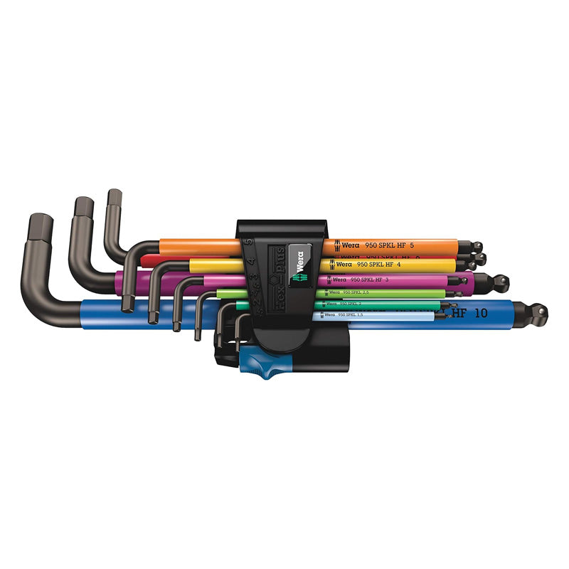 Jeu de clés allen 6 pans  950/9 Hex-Plus Multicolour HF 1, 9 pièces - WERA - 05022210001