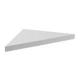 Etagère d'angle en Solid surface blanc lisse 26 x 26 cm x 2,5 cm MARMOX