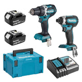 Pack 2 outils MAKITA DLX2189T3J (DTD153 + DDF484) 18 V Li-Ion (3 x 5,0 Ah)