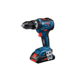 Pack BOSCH Perceuse - visseuse sans fil GSB 18V-55 + Meuleuse GWS 18V-7 + 2 batteries 4.0Ah 18V + chargeur + sac à outils