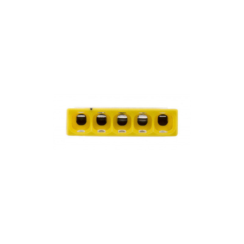 Pack de 10 bornes de connexion rapide à levier WAGO 5 entrées fil rigide - S2273