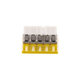 Pack de 10 bornes de connexion rapide à levier WAGO 5 entrées fil rigide - S2273
