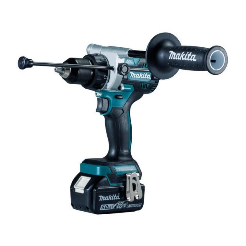 Perceuse visseuse à percussion MAKITA DHP486RTJ 18V - 2 batteries Li-ion 5 Ah + chargeur rapide + MAKPAC