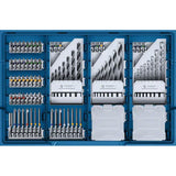 Perceuse Visseuse à percussion sans fil BOSCH 06019H110C GSB 18V-21 Professional (2 x 4,0Ah) avec 82 accessoires