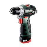 Perceuse visseuse sans fil 12 V PowerMaxx BS BL 2 x 2Ah Li-Power - METABO - 601721500 - Chargeur LC40, coffret
