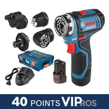 Perceuse-visseuse sans fil BOSCH 06019F6000 GSR 12V-15 FC Professional 12V Li-Ion (2x2.0Ah)