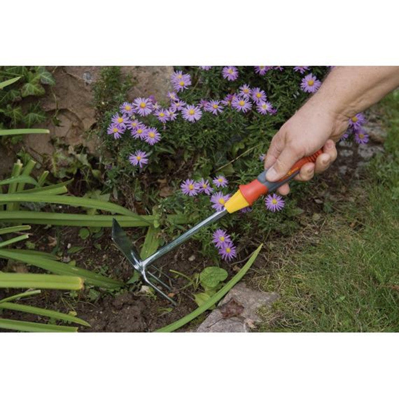 Petite serfouette 3 dents 1 panne OUTILS WOLF LNK revêtement anti-dérapant