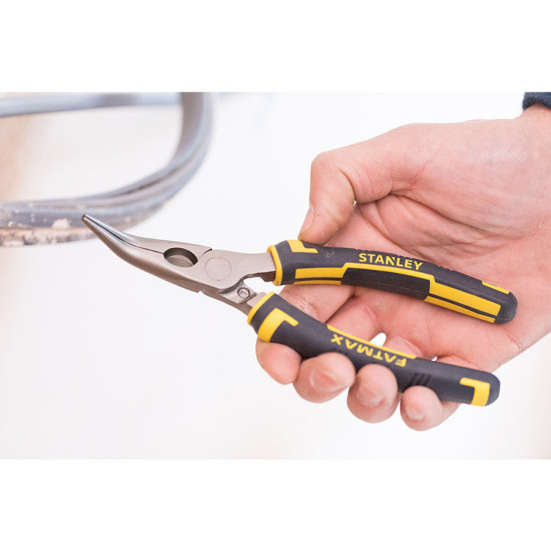Pince à becs 1/2 ronds longs coudes STANLEY FATMAX - 160 mm