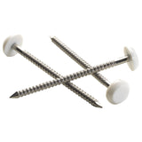 Pointe Plastop Tête Ronde inox A4 NORFIX annelée Ivoire Clair