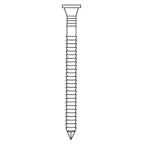 Pointe Tête Plate Fraisée NORFIX ancrage électrozingué de 12µ Annelée par 5 Kg