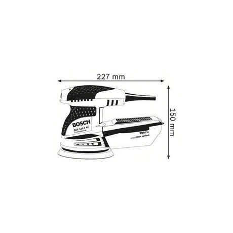 Ponceuse Excentrique BOSCH GEX 125-1 AE Professional Ø 125 mm 250 W