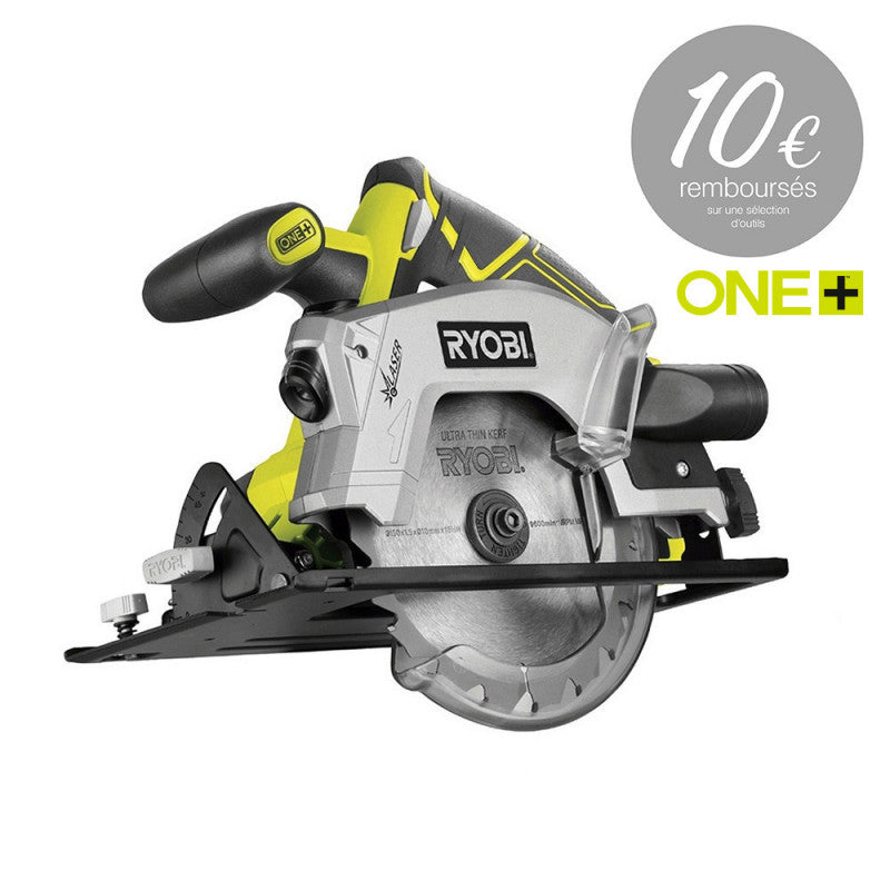 Scie circulaire 18V One+ RYOBI RWSL1801M Ø150 mm - 4700 tr/min(vendu sans batterie)