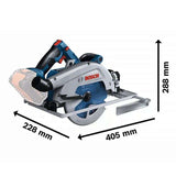 Scie circulaire sans fil BITURBO BOSCH GKS 18V-68 GC Professional en L-Boxx (2x8Ah)